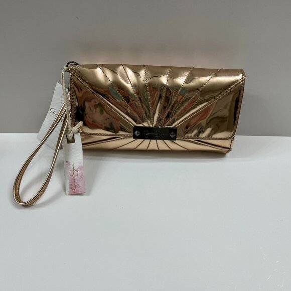 Jessica Simpson Zoe Wristlet / Clutch in Moscow Mule Gold - NWT - Picture 3 of 8